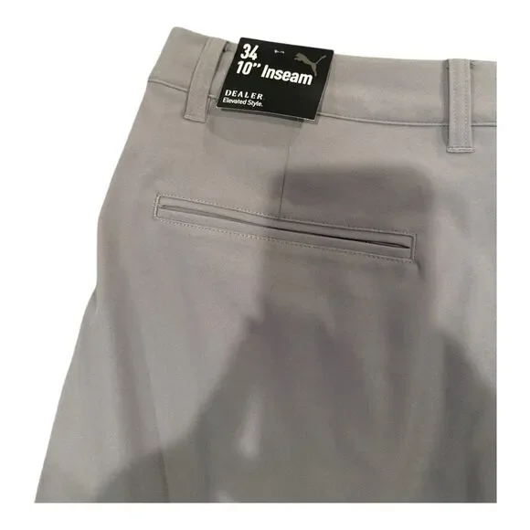 PUMA Men’s Golf Shorts 34 Gray Stretch Waistband UPF 50+ Moisture Wicking - Picture 5 of 9